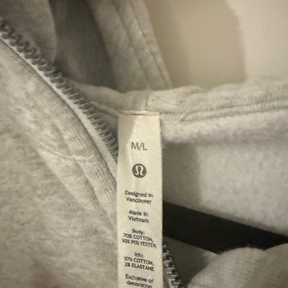 lululemon athletica Light Gray Women's scuba Hoodie - Picture 3 of 3